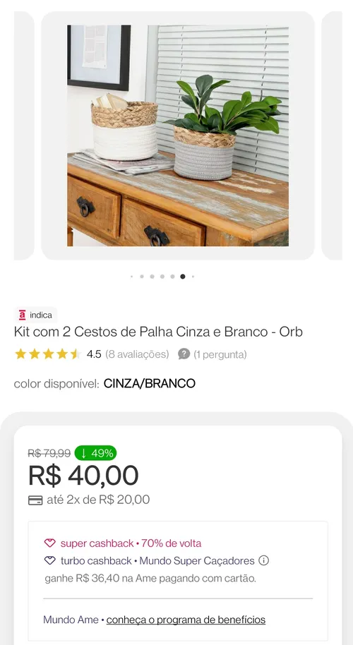 Imagem na descrição da promoção