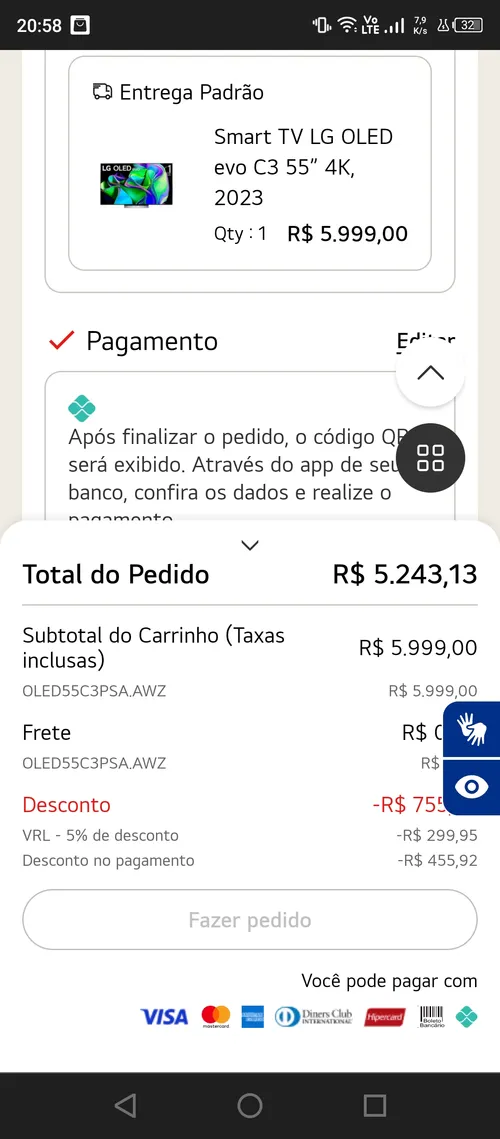 Imagem na descrição da promoção