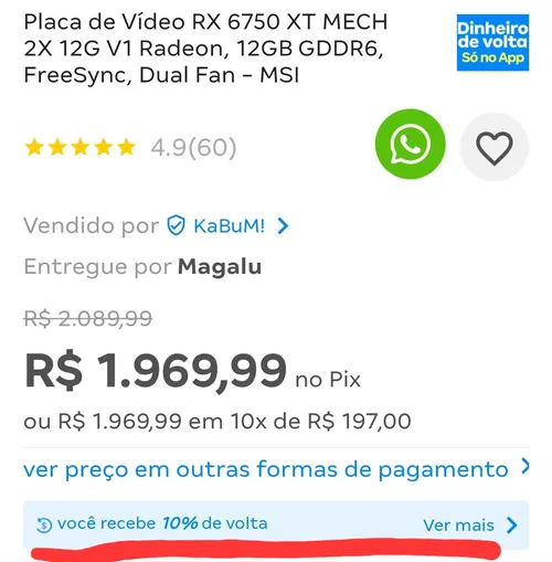 Imagem na descrição da promoção