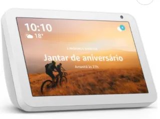 Smart Speaker Tela 8" Echo Show 8 com Alexa - Branco | R$656