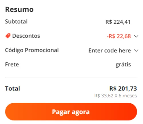 Imagem na descrição da promoção