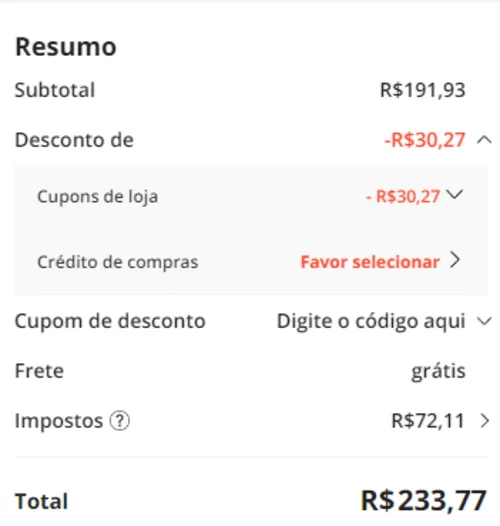 Imagem na descrição da promoção