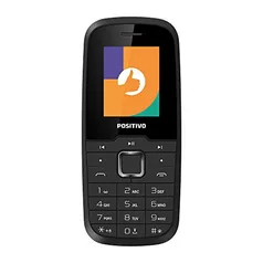 Celular Positivo P26, Tela 1,8, Câmera traseira QVGA, 31MB RAM 32MB, Bluetooth, Rádio FM - Preto