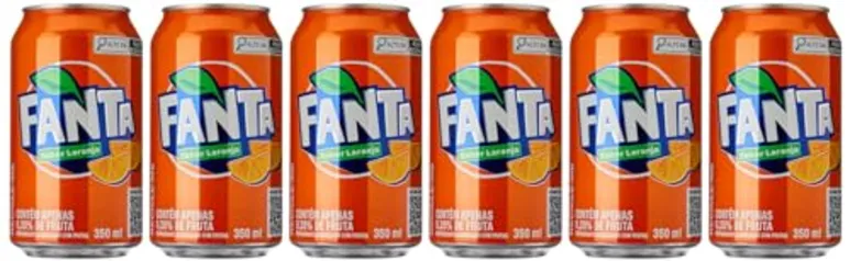 Pack de Fanta Laranja lata 350ml 6 unidades