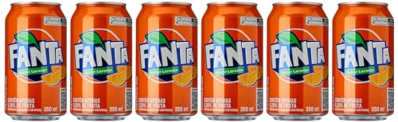 Pack de Fanta Laranja lata 350ml 6 unidades