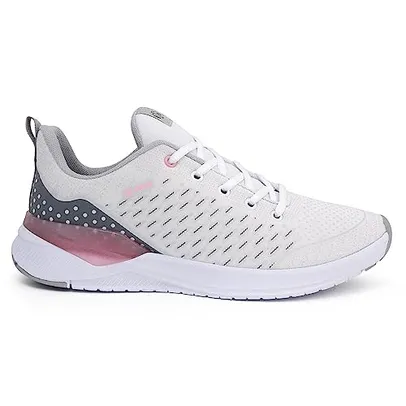 Tênis Esportivo It Shoes Amortecedor Gel Feminino - Branco/Rosa/Preto