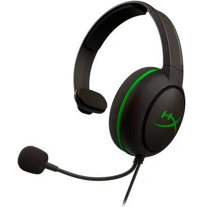 Headset Gamer HyperX CloudX Chat, Drivers 40mm, Xbox One e Xbox Série X e S, P3, Preto e Verde - HX-HSCCHX-BK/WW