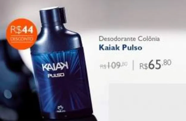[Natura] Desodorante Colônia Kaiak Pulso Masculino com Cartucho - 100ml R$ 66,00