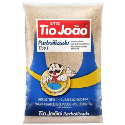 Arroz Tio João Parbolizado Tipo 1 Pacote 1kg