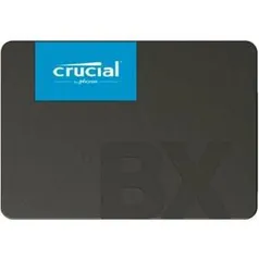 SSD Crucial BX500, 480GB, SATA, Leitura 540MB/s, Gravação 500MB/s | R$339