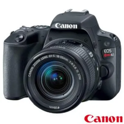 Câmera Digital Canon EOS Rebel SL2 DSLR com 24,2 MP, 3", Gravação em Full HD - N5SL2B - R$1899