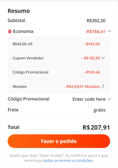 Imagem na descrição da promoção