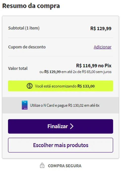 Imagem na descrição da promoção