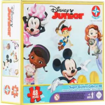 Super Quebra-Cabeça 3D Disney Jr. 48 Peças - Estrela | R$13