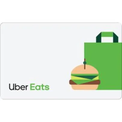 [CC SUB] Gift Card Digital Uber + Uber Eats R$ 50 Pré-Pago - R$ 45