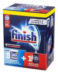 [23,22 unidade]Finish kit 2 en 1 detergente em pó para máquina de lavar louças 450g e secante 250mL