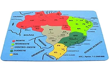 Mapa Do Brasil em EVA, Evamax, 19 Peças, GNA, 5 mm, 5711