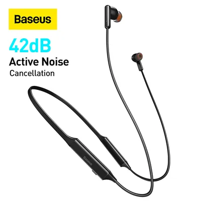 Baseus U2 Pro ANC Neckband Fone de ouvido Bluetooth 5.2 Wireless Headphone Hybrid 42dB I