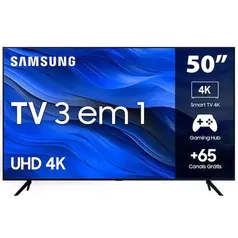 Smart TV Samsung 50" 4K 50CU7700 - Gaming hub, Bluetooth, Wifi, HDR