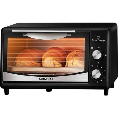 Foto do produto Forno Elétrico Mondial Pratic Cook FR-09 6 Litros - Preto -