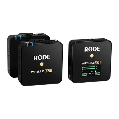 Sistema Microfone Sem Fio Rode Go II, 2.4ghz, Usb-c, Canal Duplo - Preto