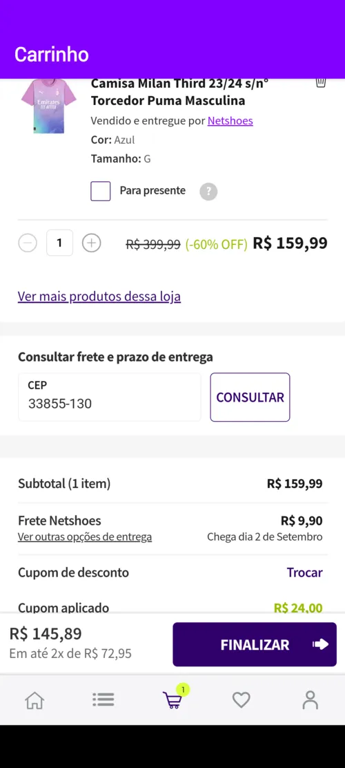 Imagem na descrição da promoção