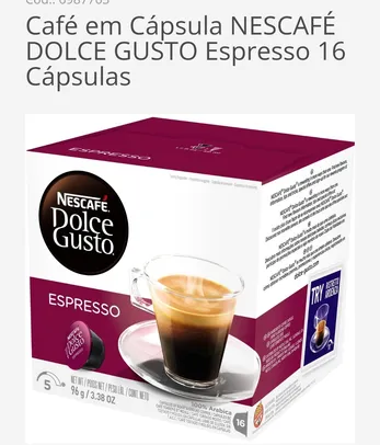 Café em Cápsula NESCAFÉ DOLCE GUSTO Espresso 16 Cápsulas