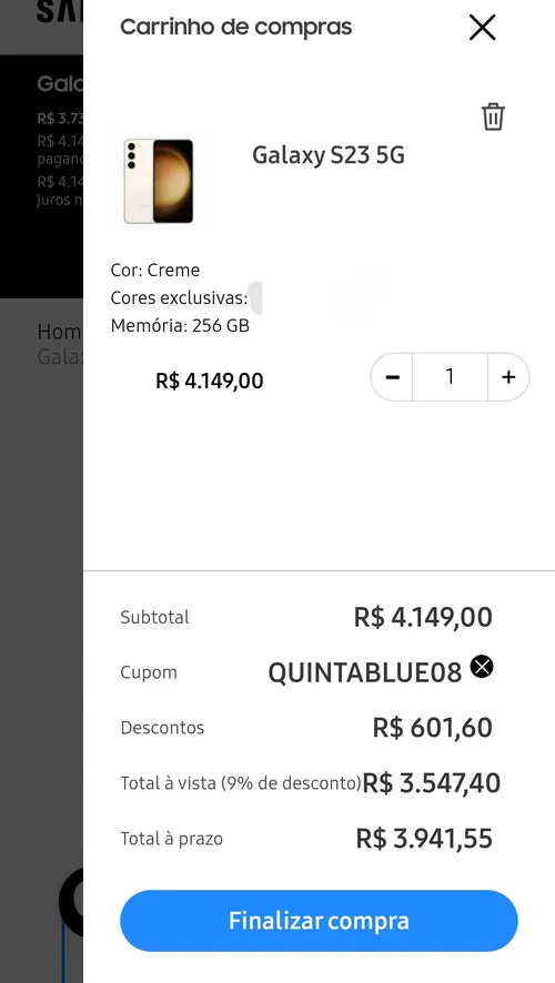 Imagem na descrição da promoção