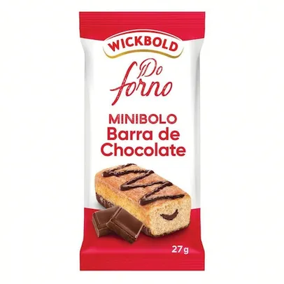 Minibolo Do Forno sabor Barra de Chocolate 27g - Wickbold