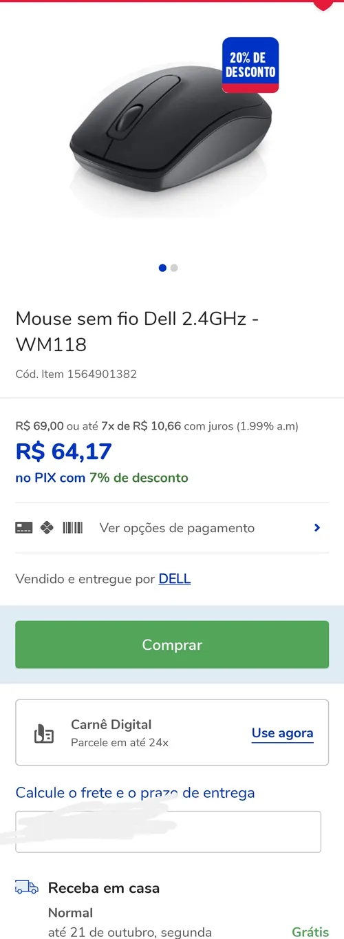 Imagem na descrição da promoção