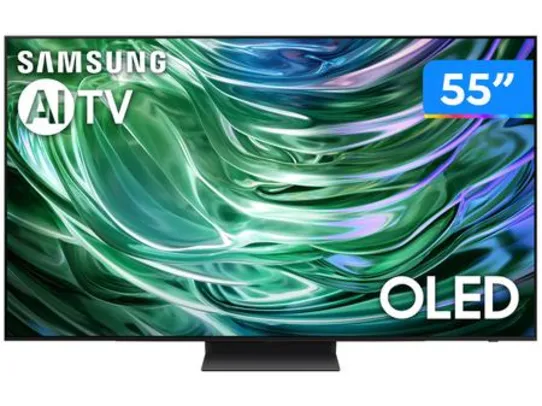 Smart TV 55 4K OLED Samsung 55S90DA 144Hz Wi-Fi Bluetooth com Alexa 4 HDMI 2 USB