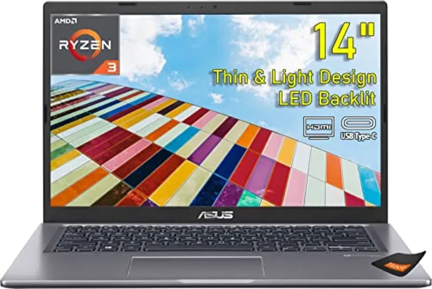 ASUS Laptop Vivobook 14  Ryzen 3 3250U AMD WiFi 5 Bluetooth 5.0 Windows 11 8GB Ram 128 SSD