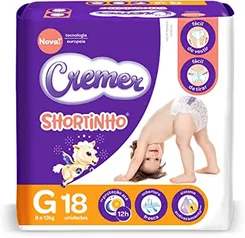 Fralda Cremer shortinho g com 18 