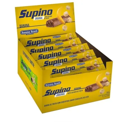 Display Barra de Frutas Supino Original Banana ao Leite -16 Unidades de 24g (384g)