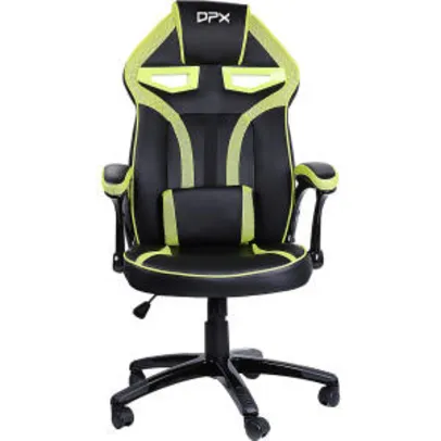Cadeira Gamer Preta/Verde Reclinável e Giratória GT7 - DPX | R$530