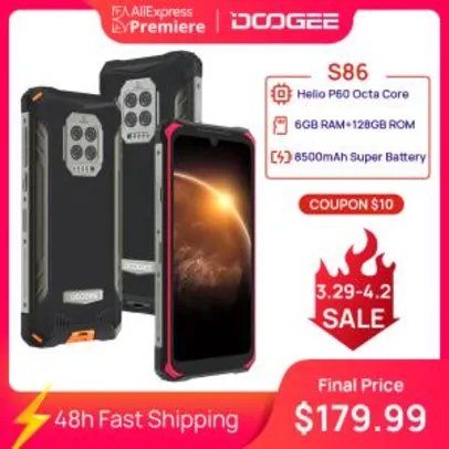 Smartphone DOOGEE S86 Pro Rugged Phone 6GB+128GB R$1109