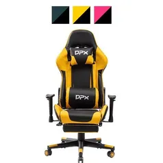 [AME SC R$531,08] Cadeira Gamer Giratória com Apoio Retrátil para Pés e Braço 2D GT17 - DPX