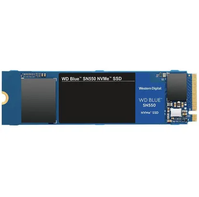 SSD WD Blue SN550, 500GB, M.2, PCIe, NVMe, Leituras: 2400Mb/s e Gravações: 1750Mb/s - WDS500G2B0C