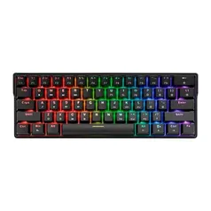 Teclado Mecanico Pichau Virgo RGB, ANSI, Switch Gateron Vermelho, Preto, PGK-VRG-BL01