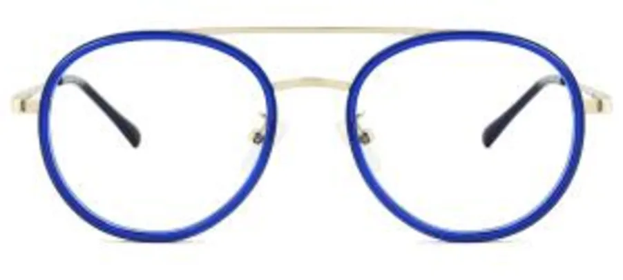 Óculos de Grau Lema21 Ariel - Azul/Dourado - C4/48 R$ 47