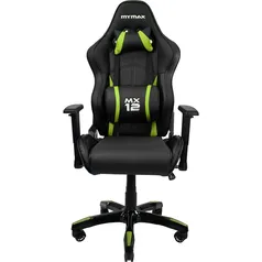 Cadeira Gamer Mymax Mx12, Giratória, Preto/Verde