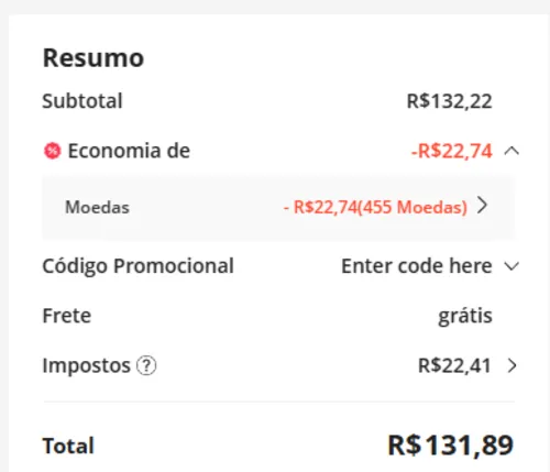 Imagem na descrição da promoção