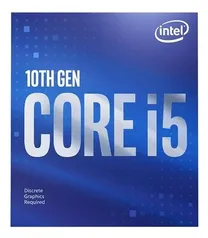 Processador gamer Intel Core i5-10400F BX8070110400F de 6 núcleos e 4.3GHz de frequência
