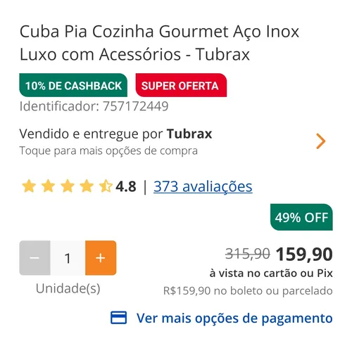 Imagem na descrição da promoção