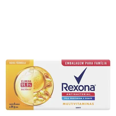 Kit Sabonete em Barra Rexona Antibacteriano Multivitaminas 6 Unidades