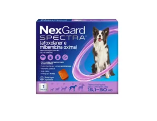 Nexgard Spectra Antipulgas e Vermífugo para Cães de 15,1 a 30kg - 1 Comprimido