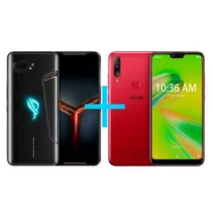 Smartphones Asus ROG Phone II 8GB/128GB Preto + Zenfone Max Shot 3GB/32GB Vermelho R$4.230