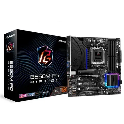 Placa Mãe ASRock B650M PG Riptide, AM5, DDR5