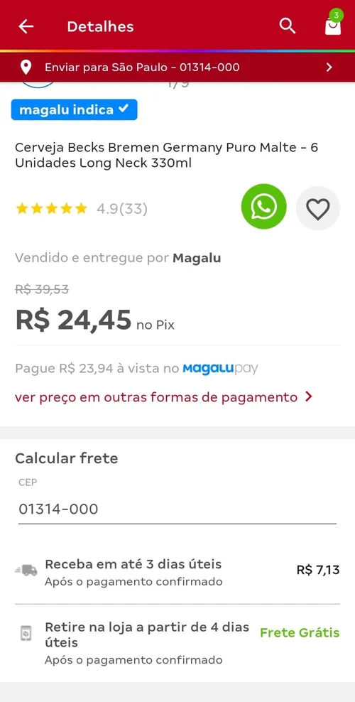 Imagem na descrição da promoção