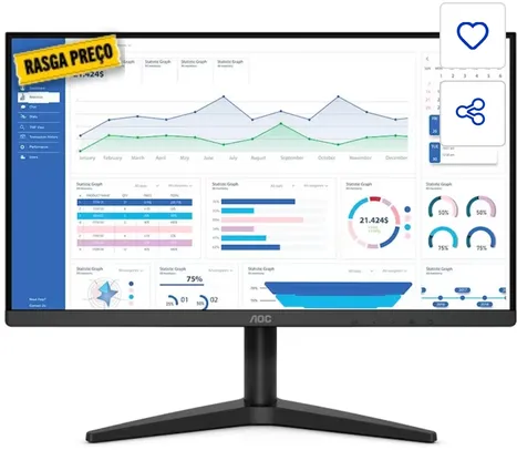 Monitor AOC 21.5” Full HD LED Widescreen HDMI 22B1HM5